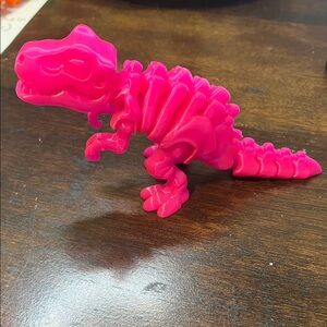 Pink Dinosaur Reptile Toy 3D Articulated